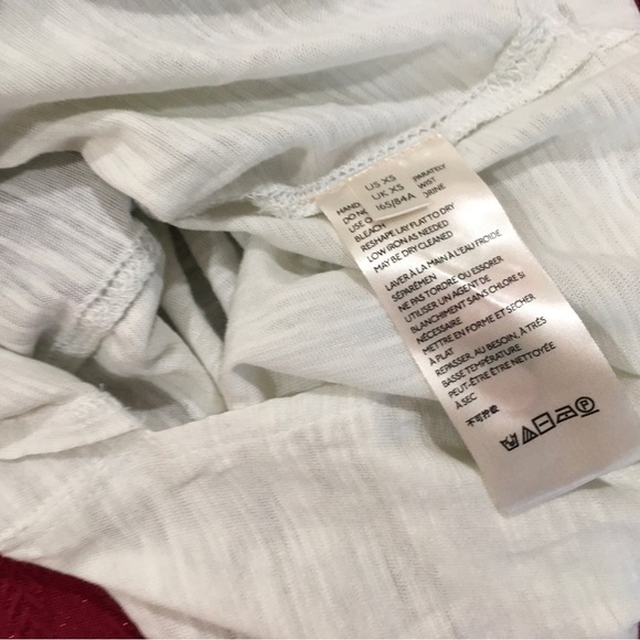 We The Free Spring Bound Crochet Knit Yoke Raglan Sleeve Tee Top XS - Picture 8 of 8